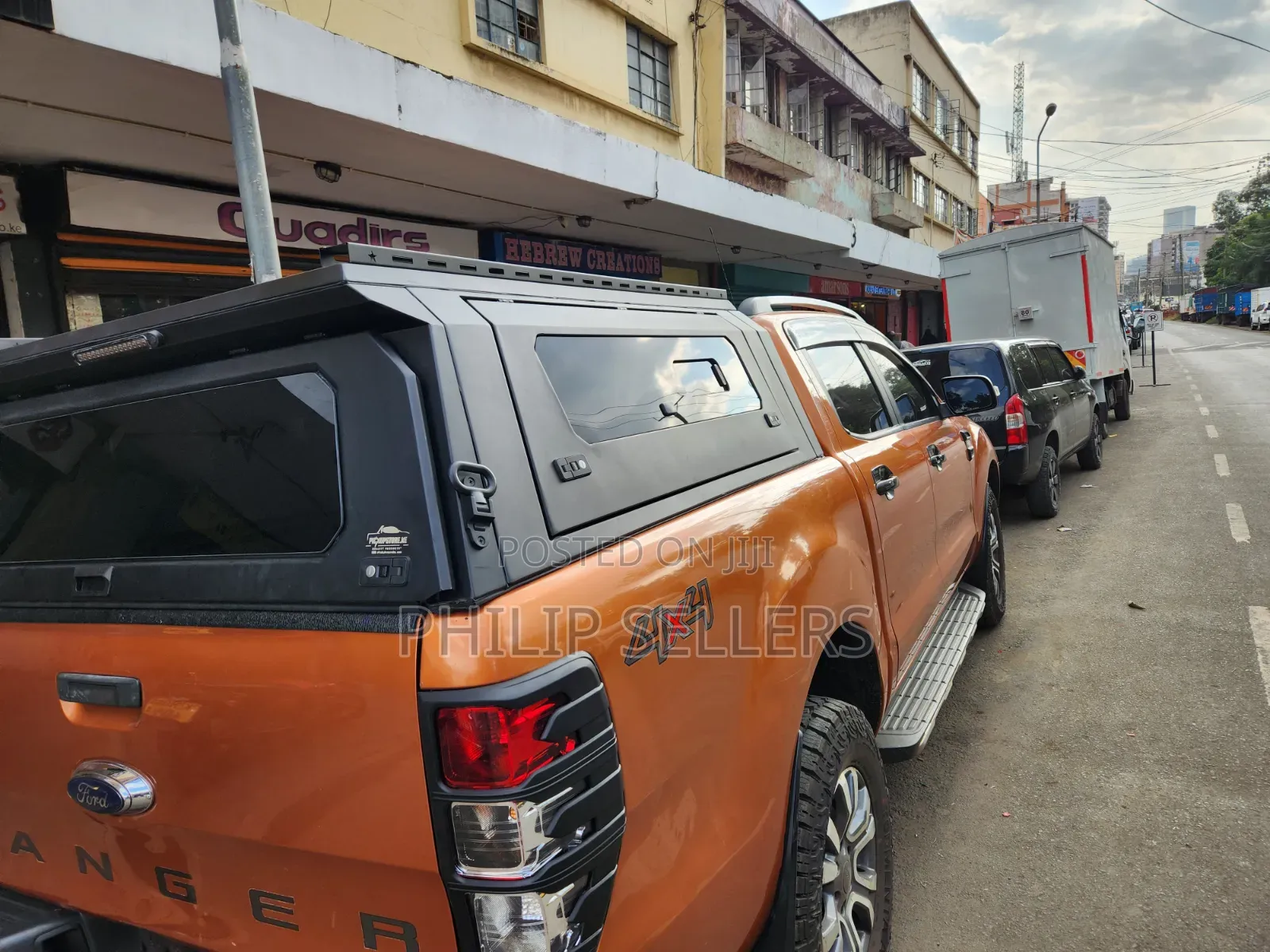 Double Cab Matte Black Steel Canopy