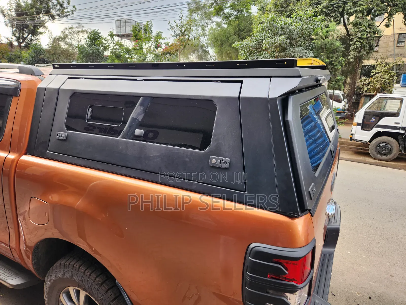 Double Cab Matte Black Steel Canopy