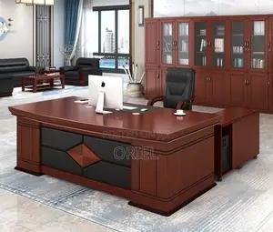 Office Desk : 1.8m Mahogany Executive Office Table
