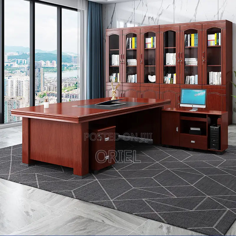 Office Desk : 1.8m Mahogany Executive Office Table