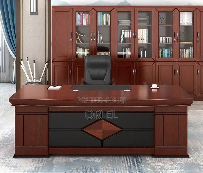 Office Desk : 1.8m Mahogany Executive Office Table
