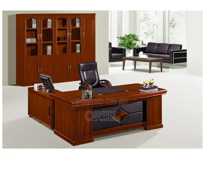 Office Desk : 1.8m Mahogany Executive Office Table