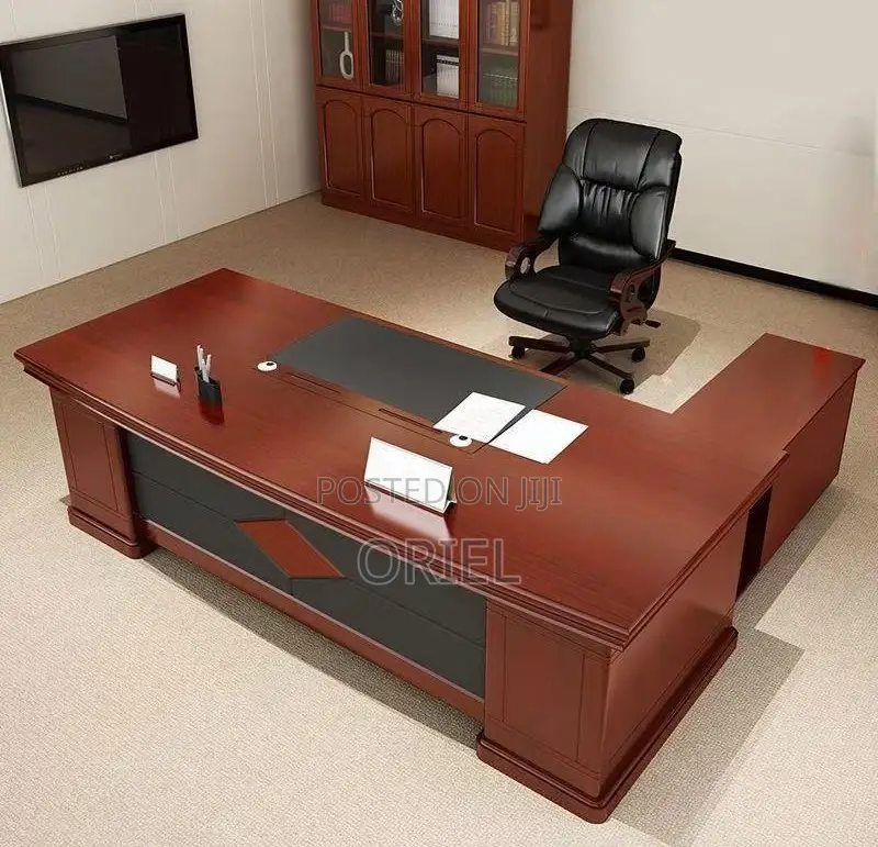 Office Desk : 1.8m Mahogany Executive Office Table
