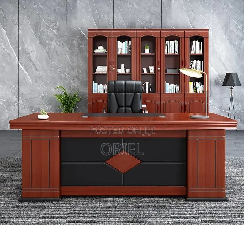Office Desk : 1.8m Mahogany Executive Office Table