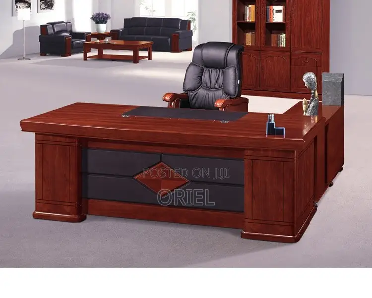 Office Desk : 1.8m Mahogany Executive Office Table