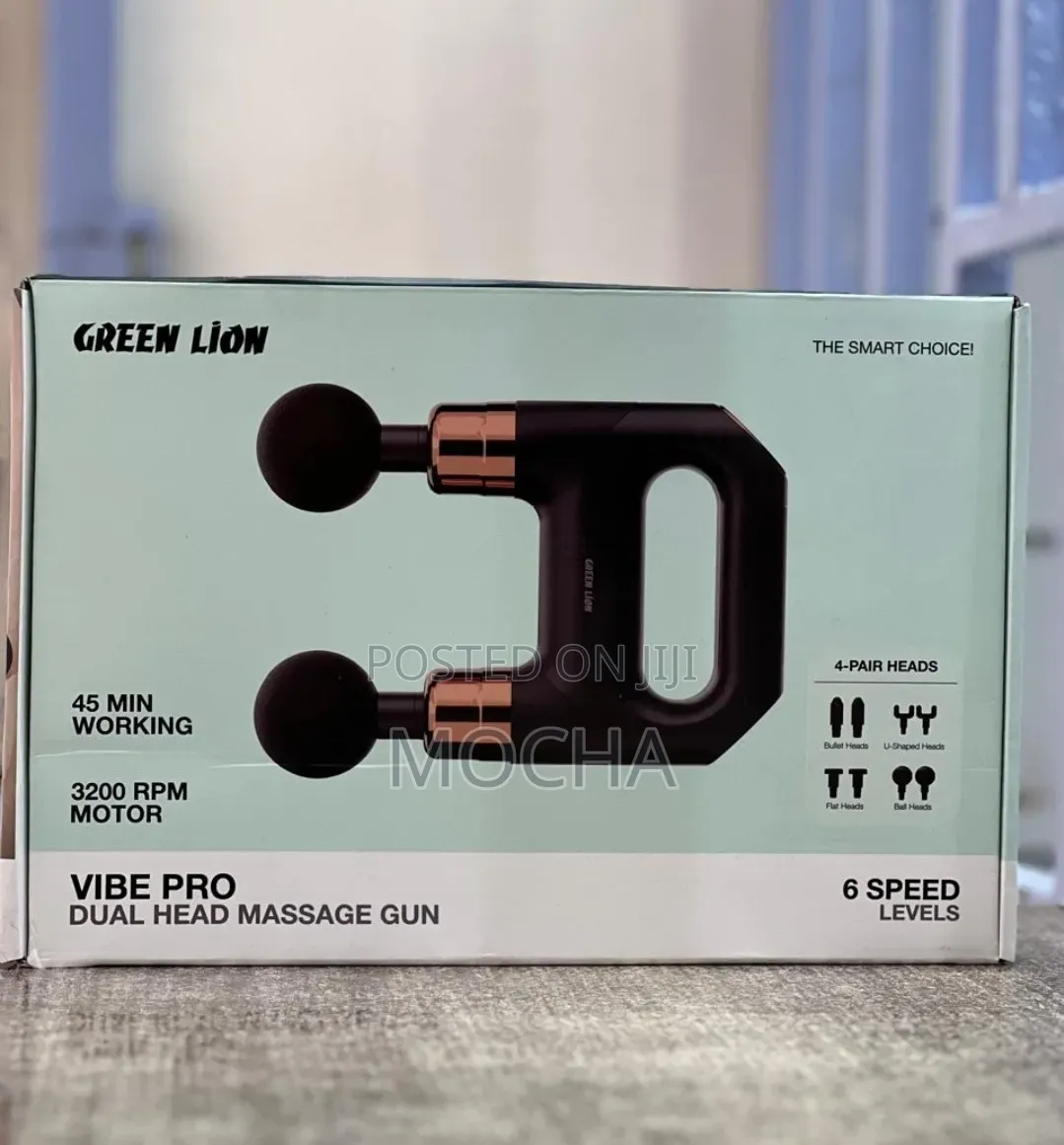 Green Lion Vibe Pro Dual Head Massage Gun - Black