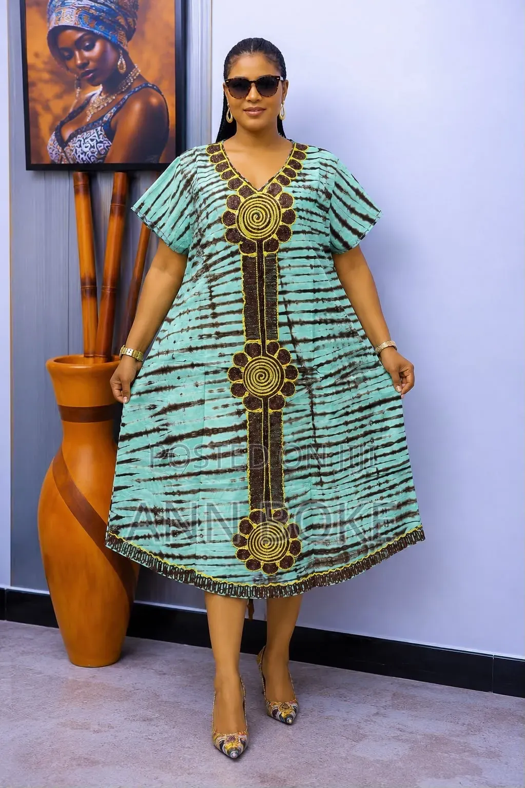 Cute Dress Kitenge Free Wear 
Cotton
