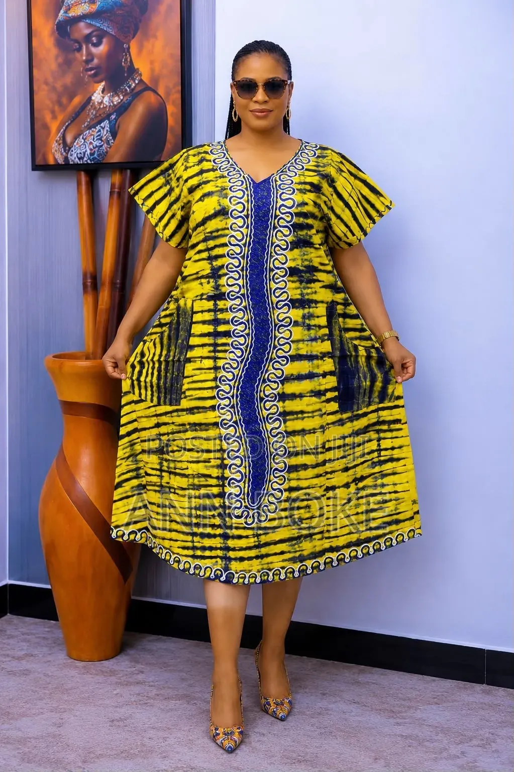 Cute Dress Kitenge Free Wear 
Cotton