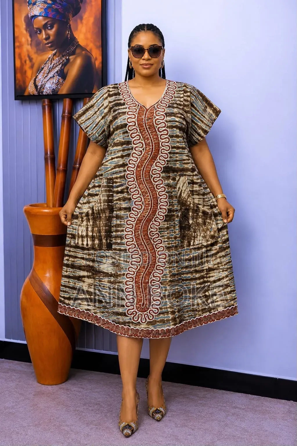 Cute Dress Kitenge Free Wear 
Cotton