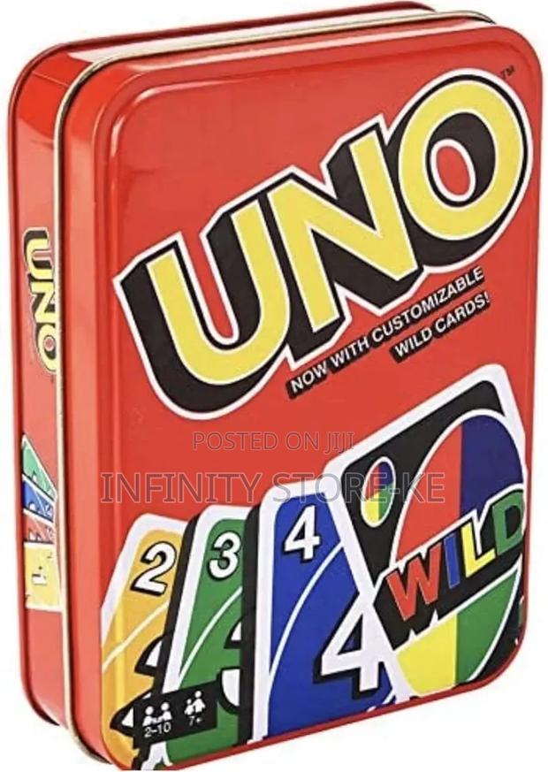 Uno Card Game With a Metallic Case - main view