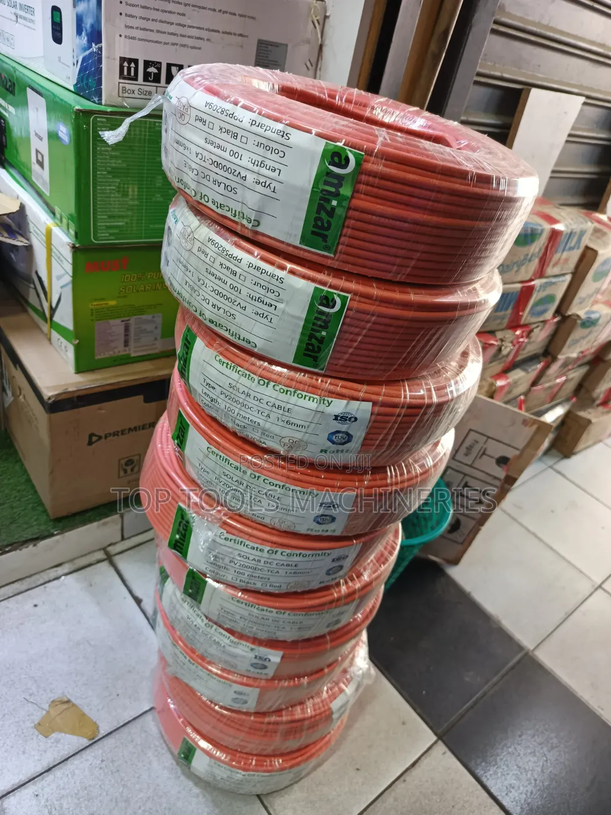 Dc Solar Cable 6mm Roll 100m