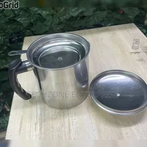 Silver 1.3 L Stainless Steel Rust Resistant Metallic Oil Filter 