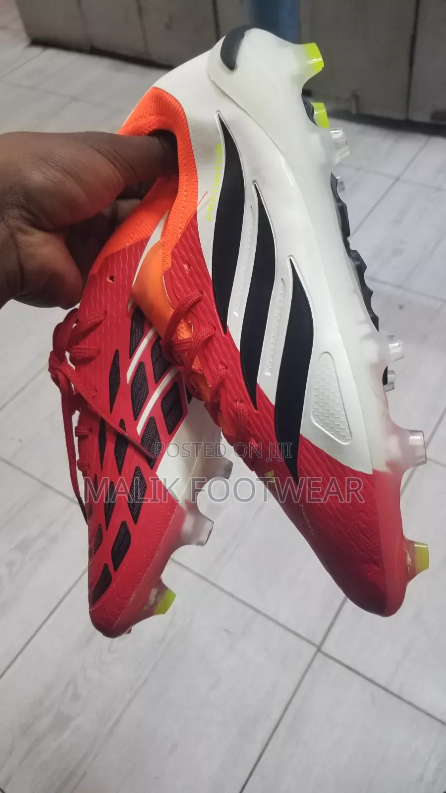 Predator Boots White Red