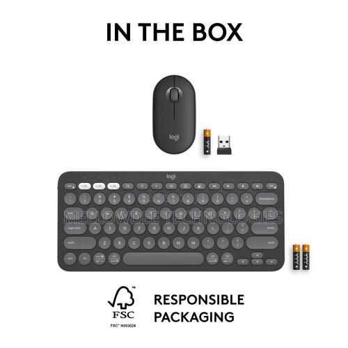 Logitech Pebble 2 Wireless Keyboard and Mouse Combo (Tonal Graphite)