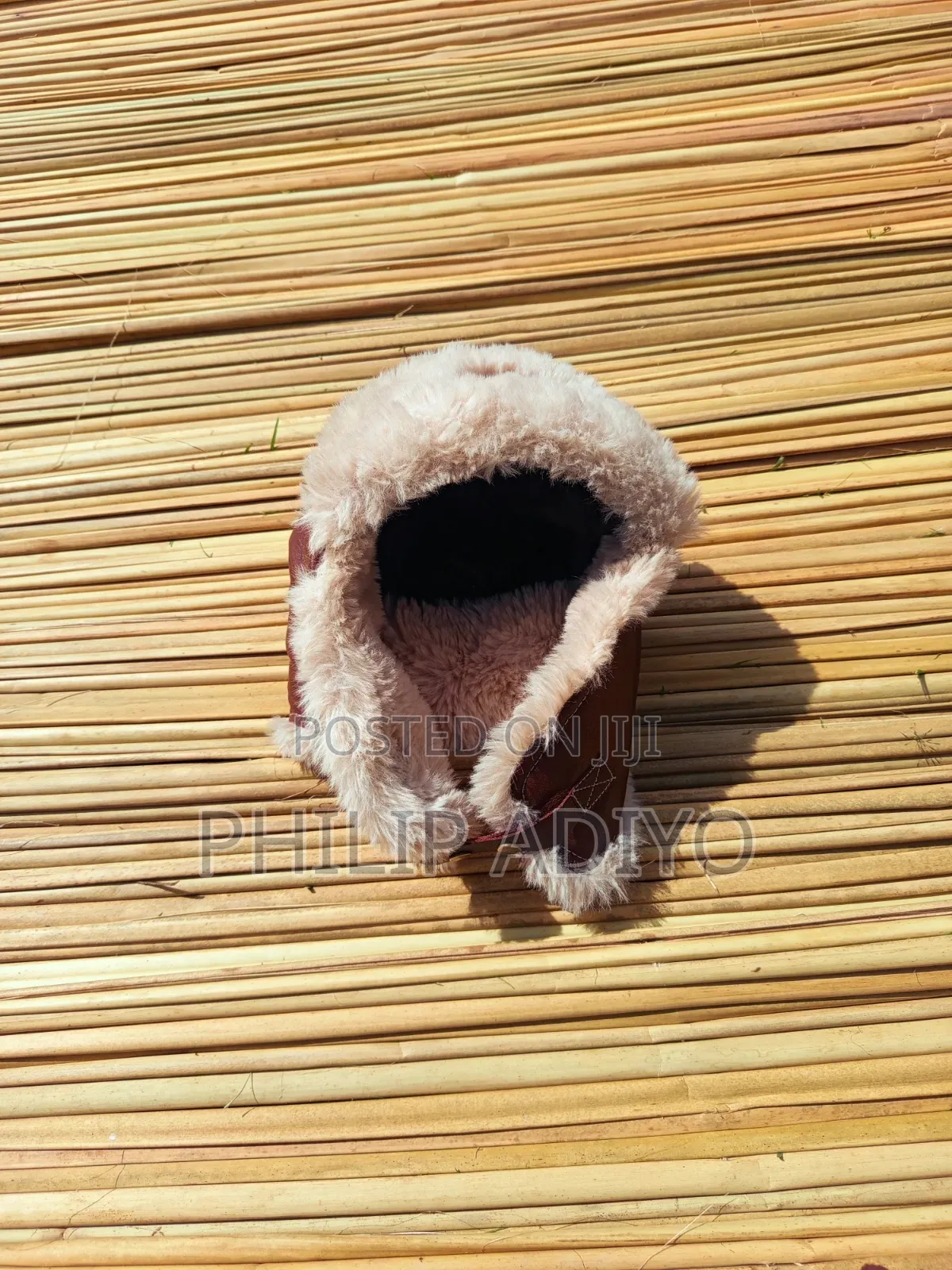 Brown Fur-Lined Winter Cap
