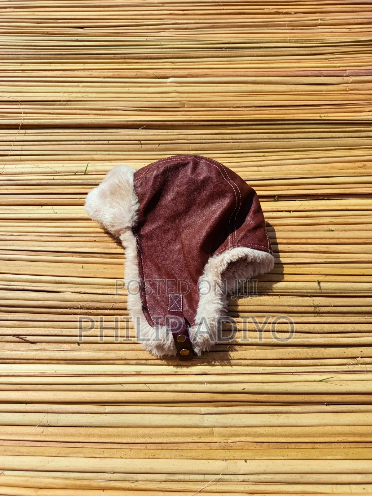 Brown Fur-Lined Winter Cap