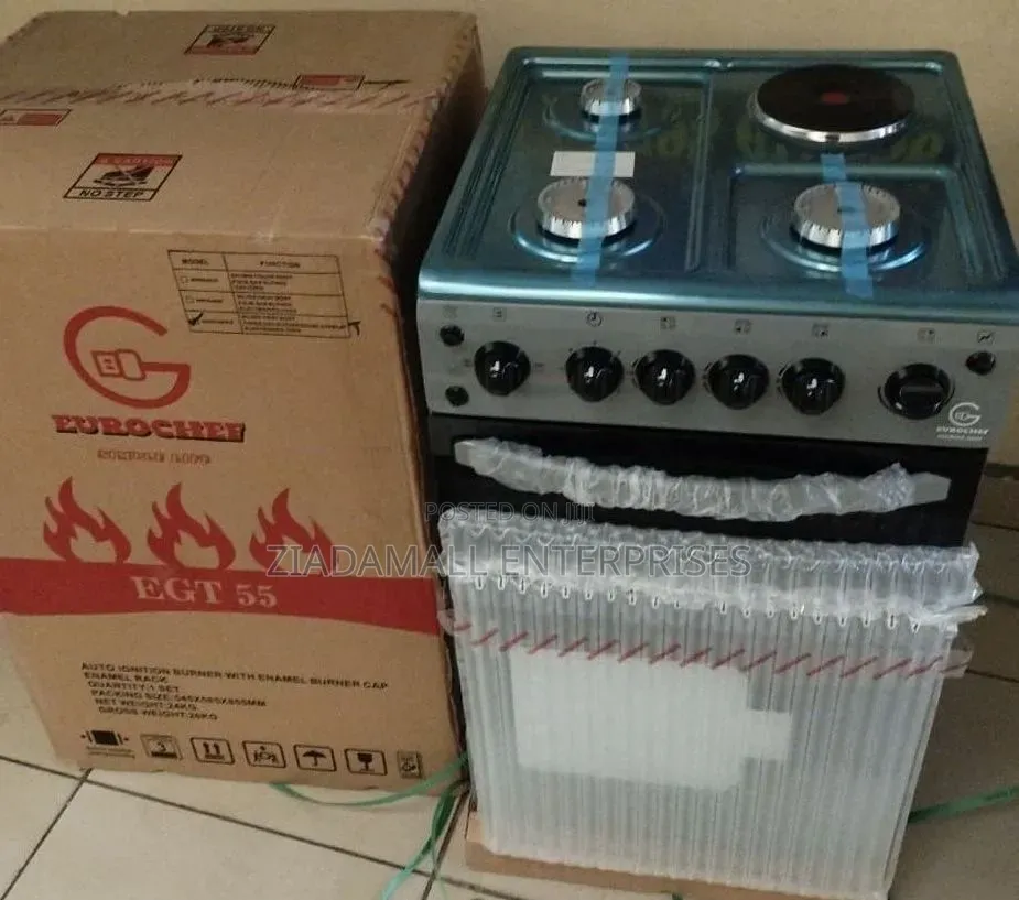 Eurochef 50×55 Freestanding Cooker 3+1 With Electric Oven