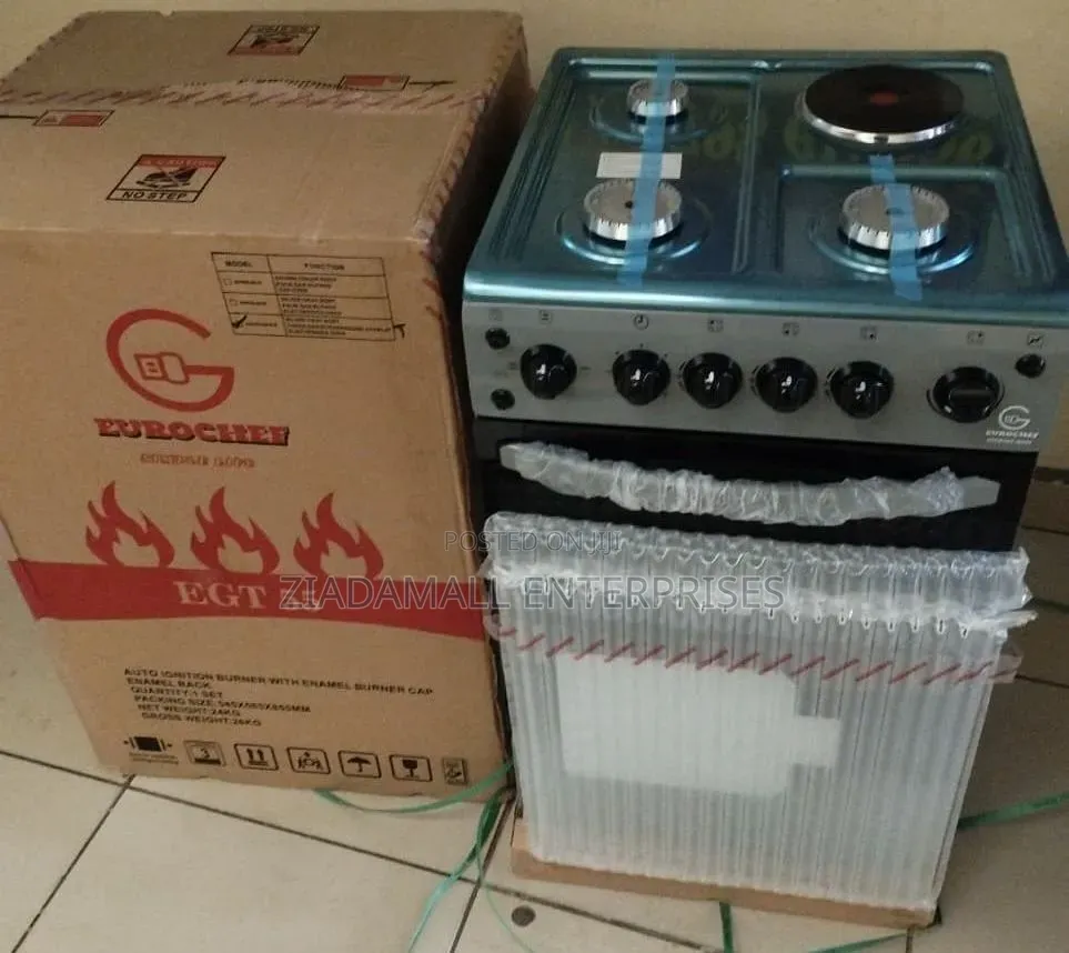 Compact Eurochef Freestanding Cooker With Electric Oven
