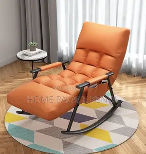 Rocking Chair: Premium Leather Lazy Lounge Chair