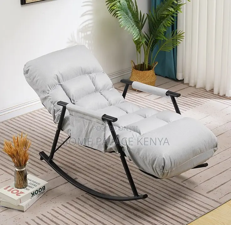 Rocking Chair: Premium Leather Lazy Lounge Chair