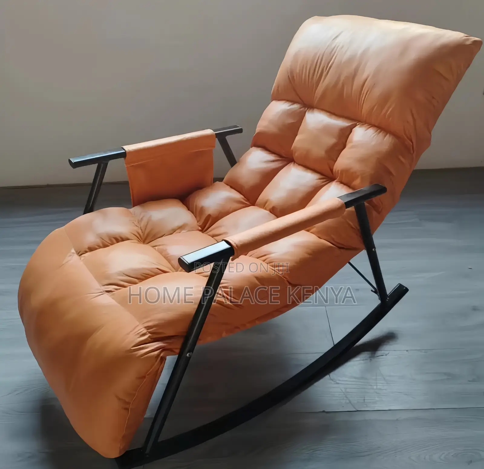 Rocking Chair: Premium Leather Lazy Lounge Chair