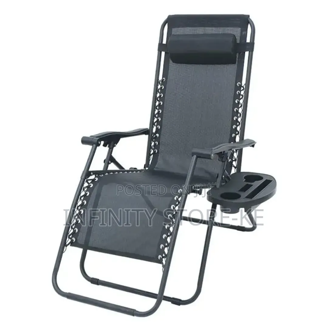 Adjustable Zero Gravity Recliner Folding Chair With Cup Holder