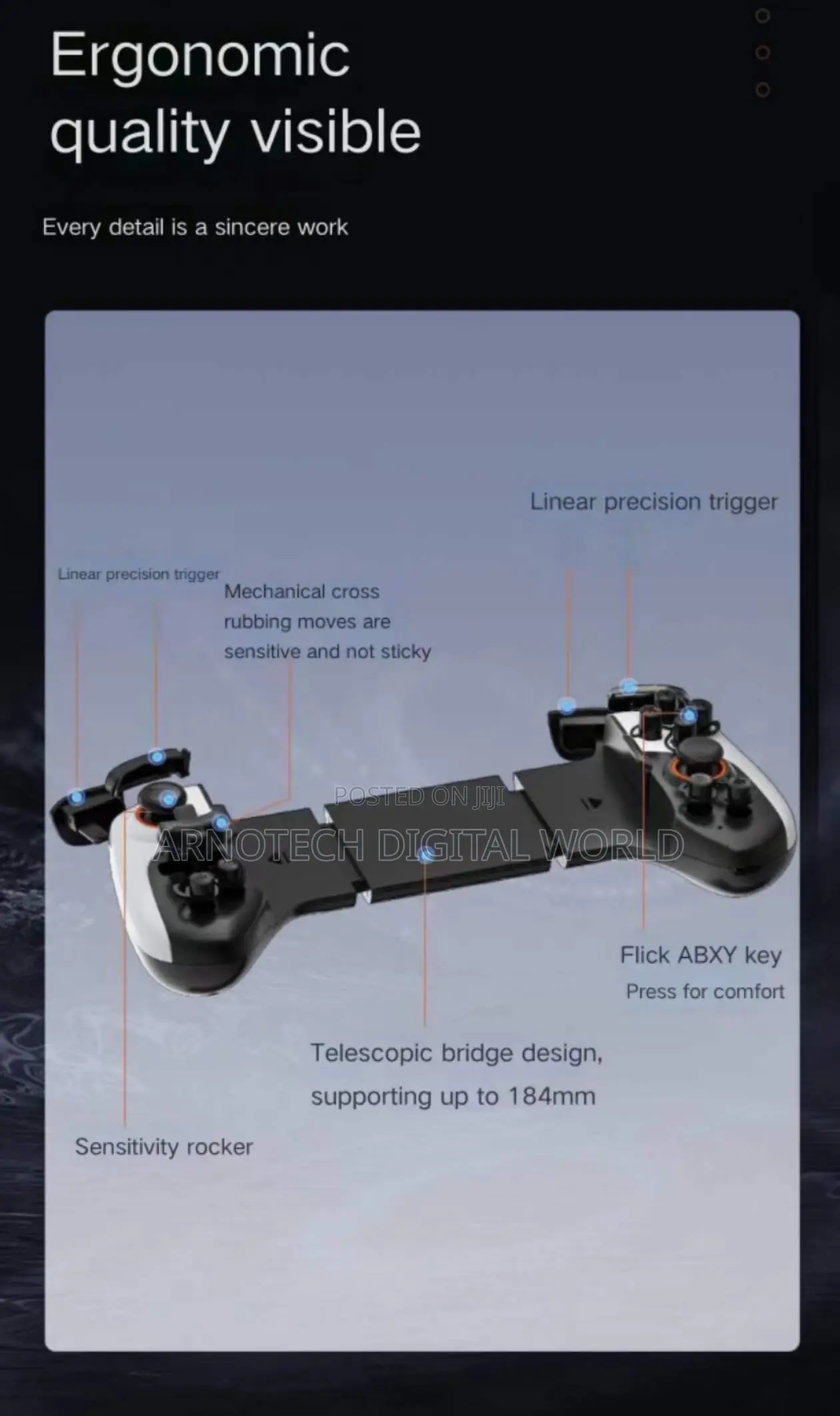 Jk03 Telescopic Gamepad Wireless Mobile Gaming Controller