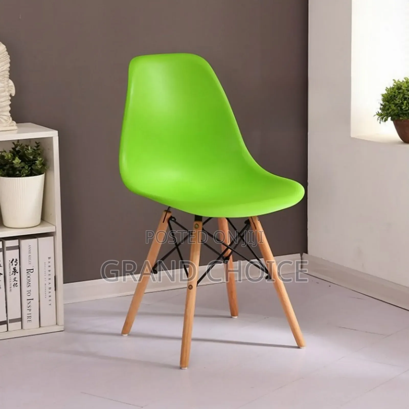 Solid Green Eames Chairs