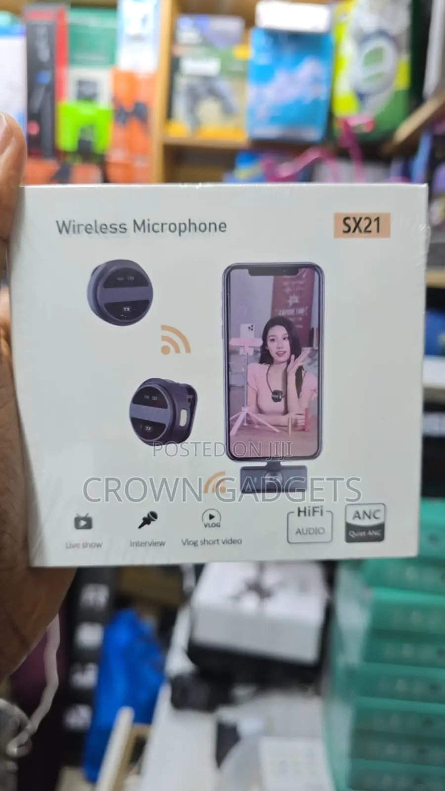 Sx21 Clip-on Wireless Microphone for iPhone and Android