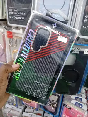 Samsung Galaxy S25, Dark Carbon Fiber Wave Mesh Styling Cover