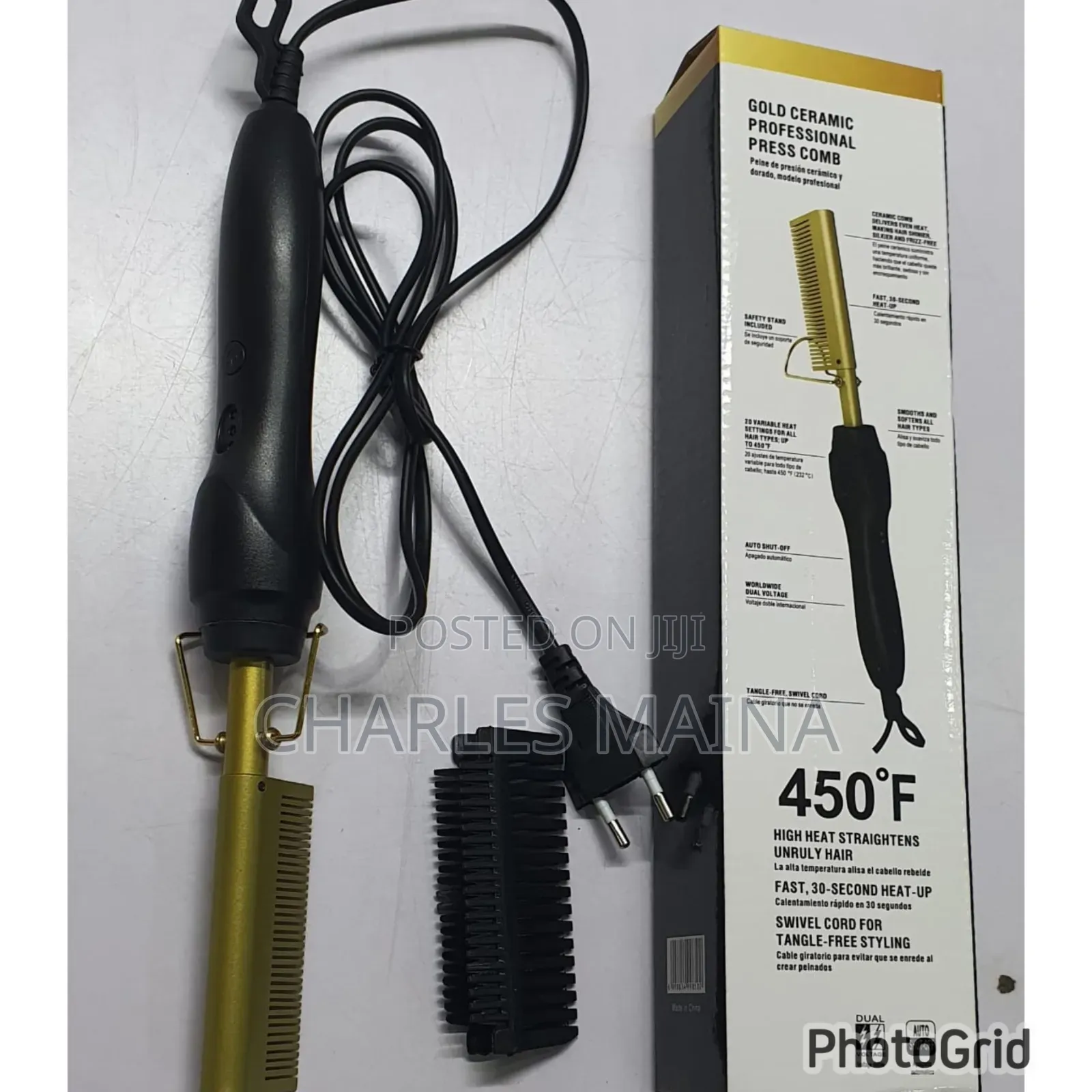 Electric Hot Comb Hair Straighter