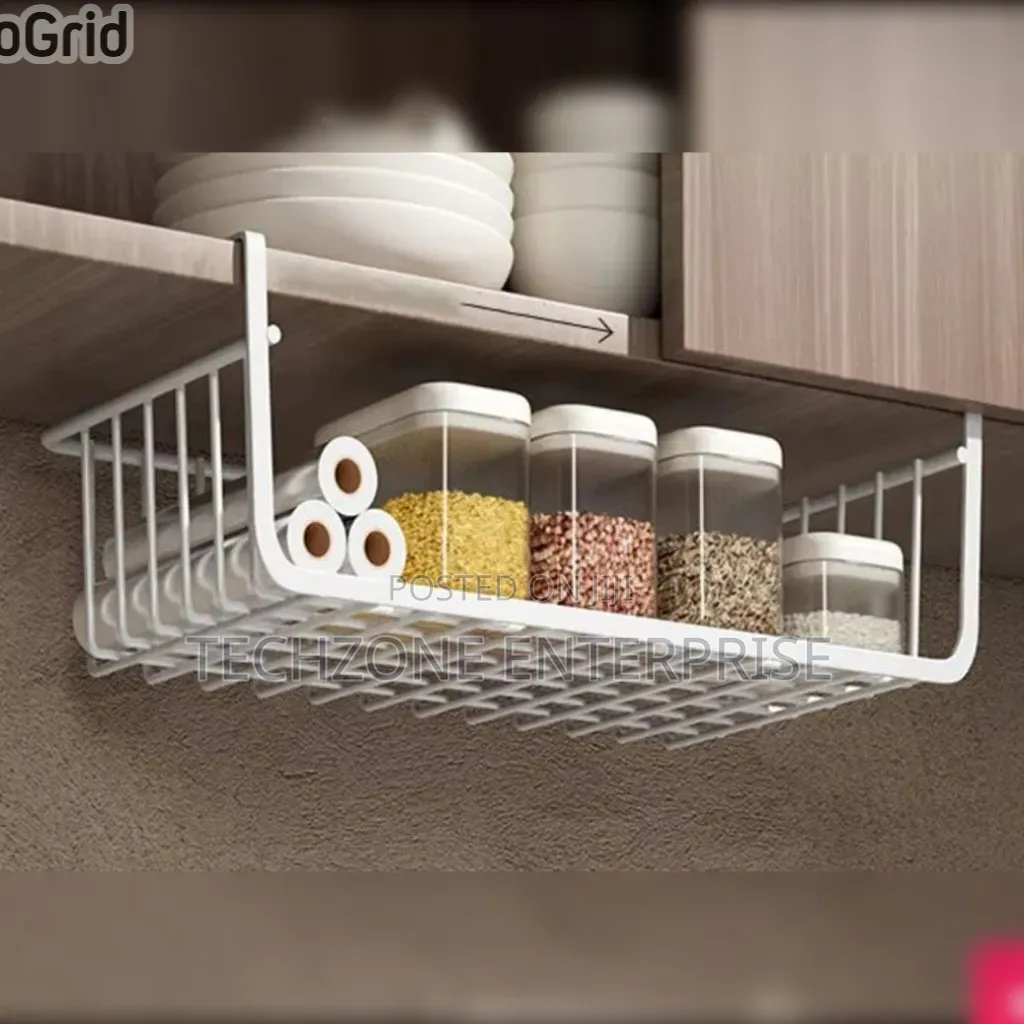 *Under Shelf Rack Mesh Organisers*
Colours: Black 
Size. 34cm 
