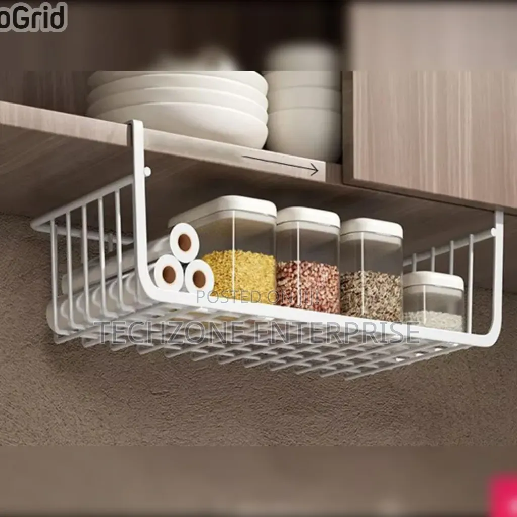 White Under Shelf Rack Mesh Organisers 