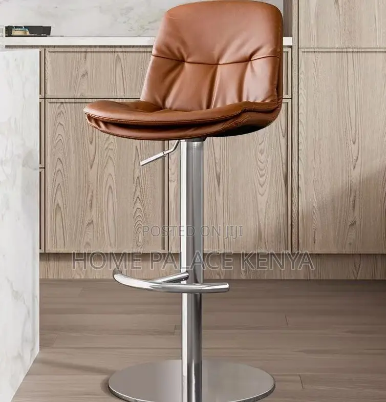 Bar Stool: Modern Leather Kitchen Stool