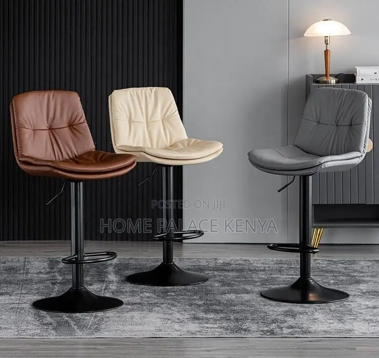 Bar Stool: Modern Leather Kitchen Stool