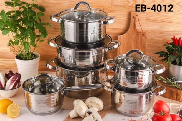 12 Pieces Stainless Steel Edenburg Eb-4000 Cookware Set Available