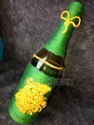 Handcrafted Minimalist Macrame Glass Bottle
