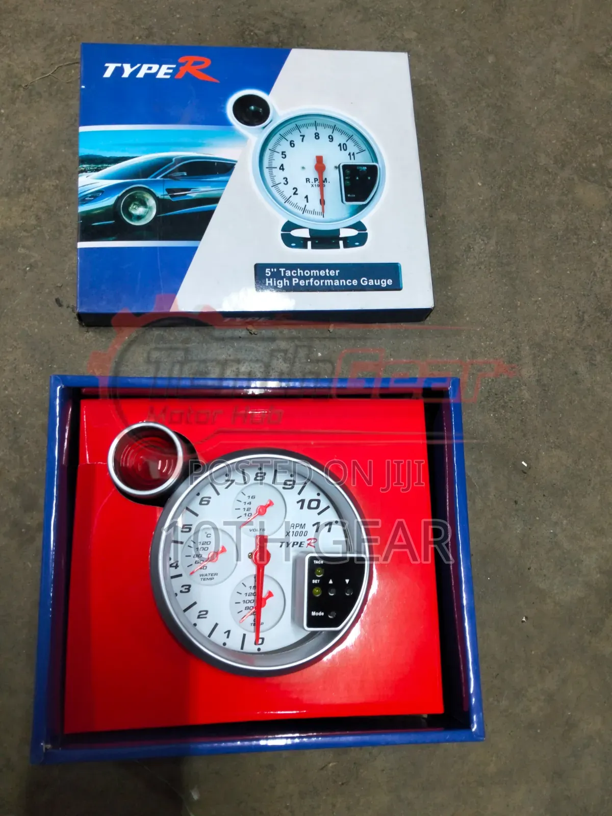 Tachometer Gauge 3 in 1 (Water , Oil, Rpm)