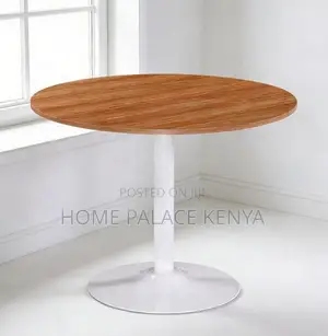 Meeting Table: Stylish Wooden Ash Top With Metal Stand