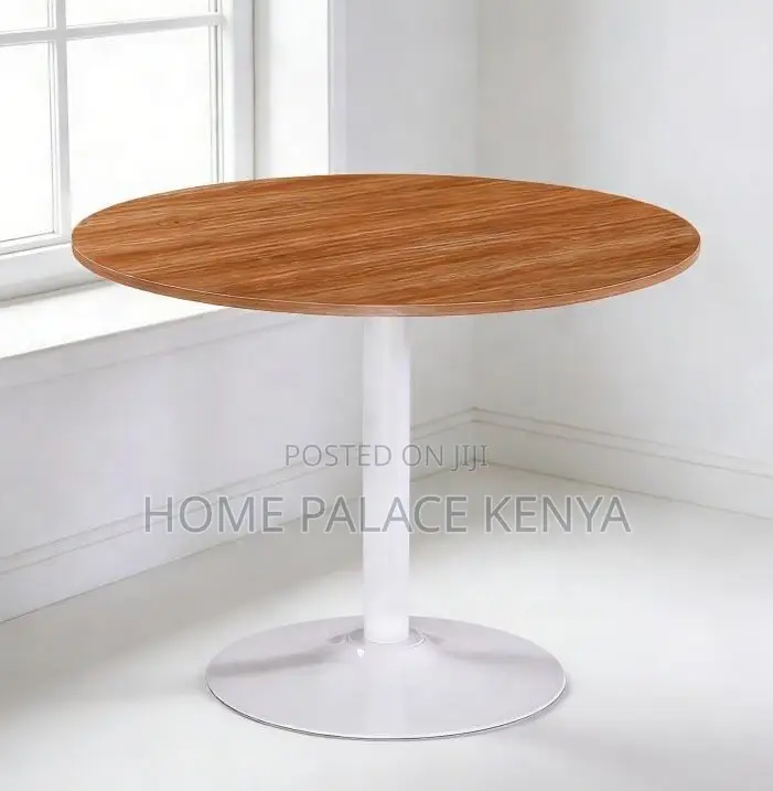 Meeting Table: Stylish Wooden Ash Top With Metal Stand