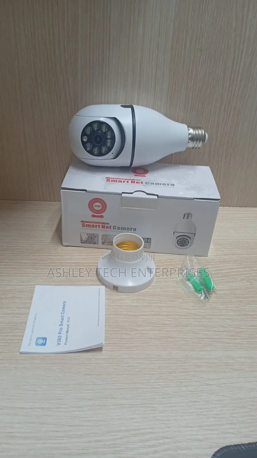 New V380 Single Lens Wifi Bulb Camera With PTZ Control