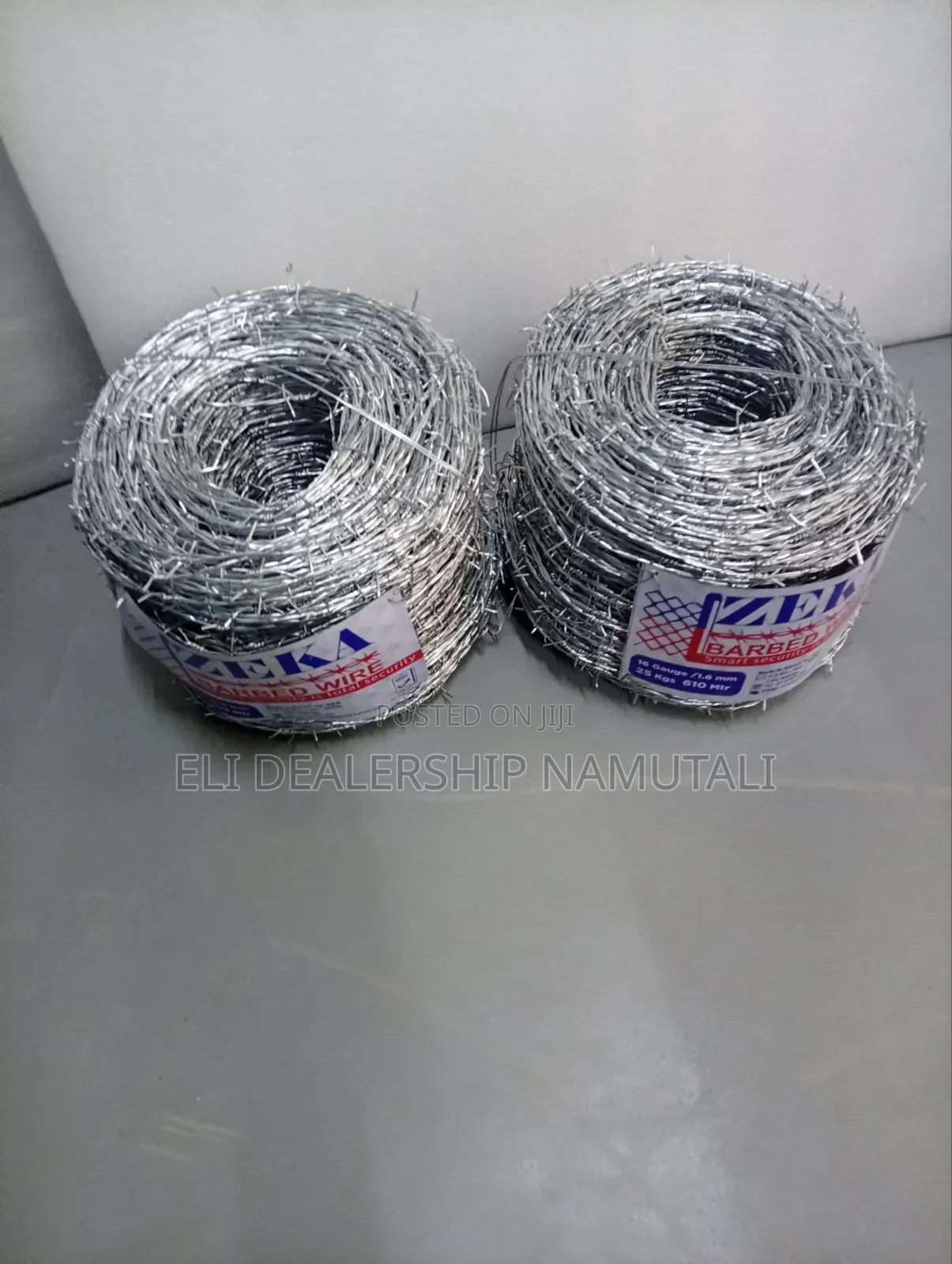 Zeka 16 Gauge Galvanized Barbed Wire Roll – 25kg, 610m