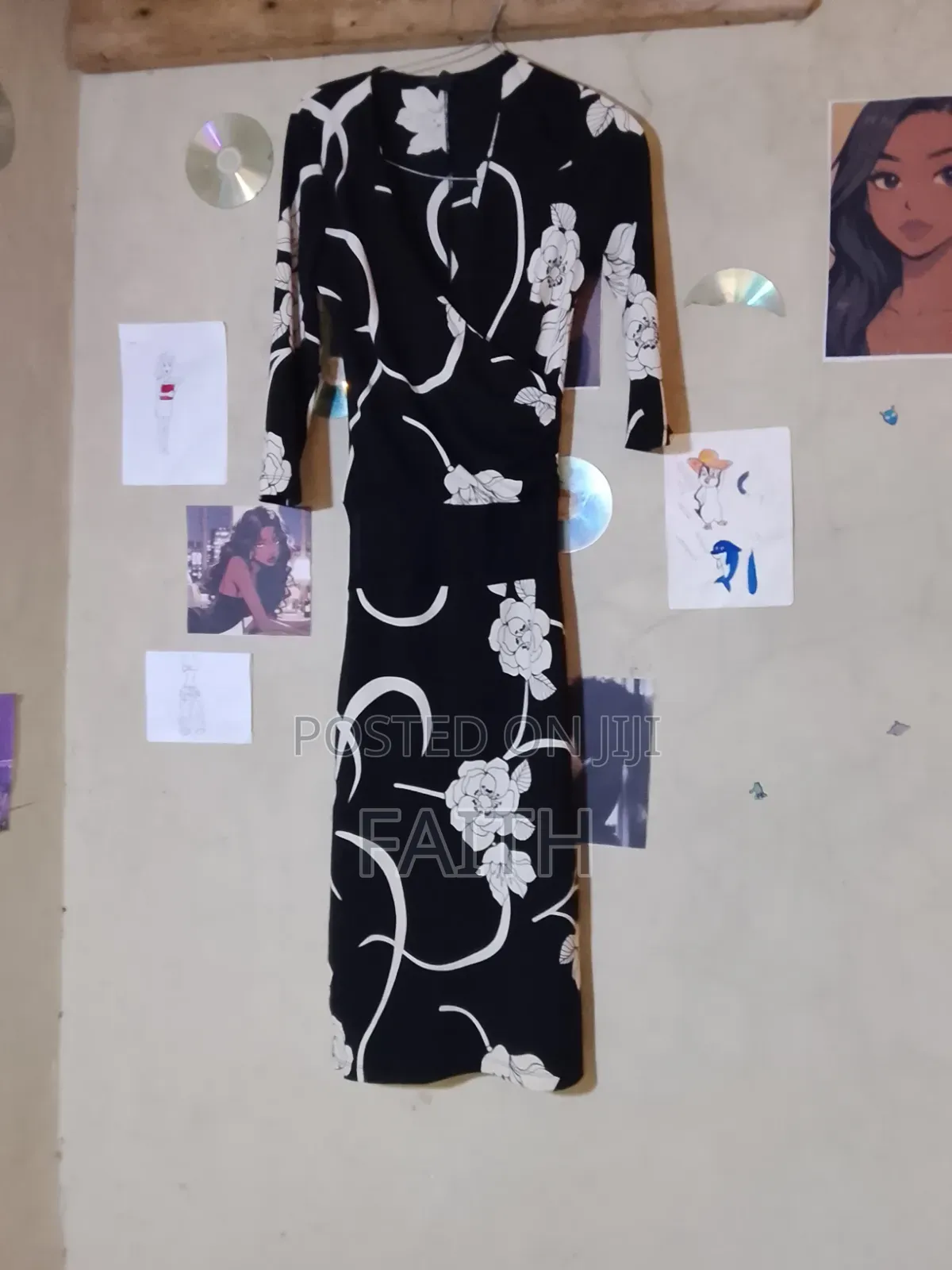A Black Floral Dress