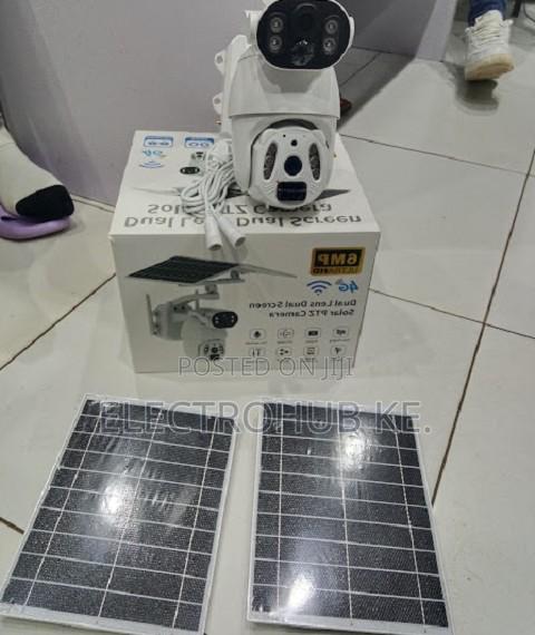 6mp 4g Sim Card Solar Camera Dual-Lens PTZ Camera With Ubox App