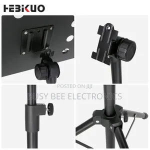 Black Music Stand Adjustable Height Detachable