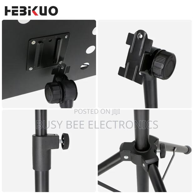 Black Music Stand Adjustable Height Detachable - thumbnail 3