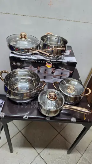 Edenburg 10 Pieces Gold Stainless Steel Eb-2422 Cookware Set