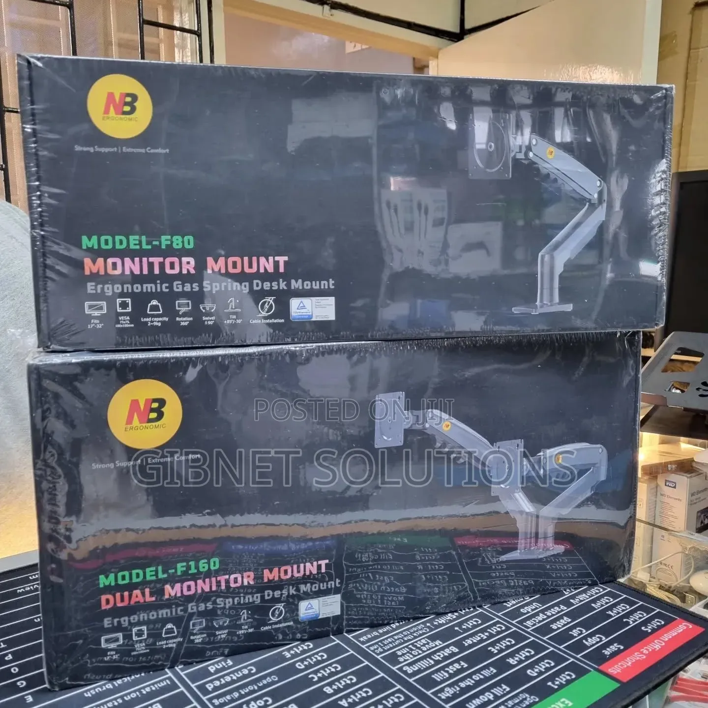 Nb F-160 Dual Monitor Mount Stand