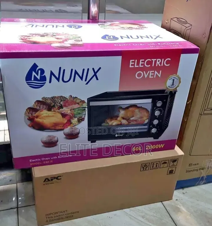 Nunix 60l Electric Oven With Rotisserie – Large Capacity Multifunction