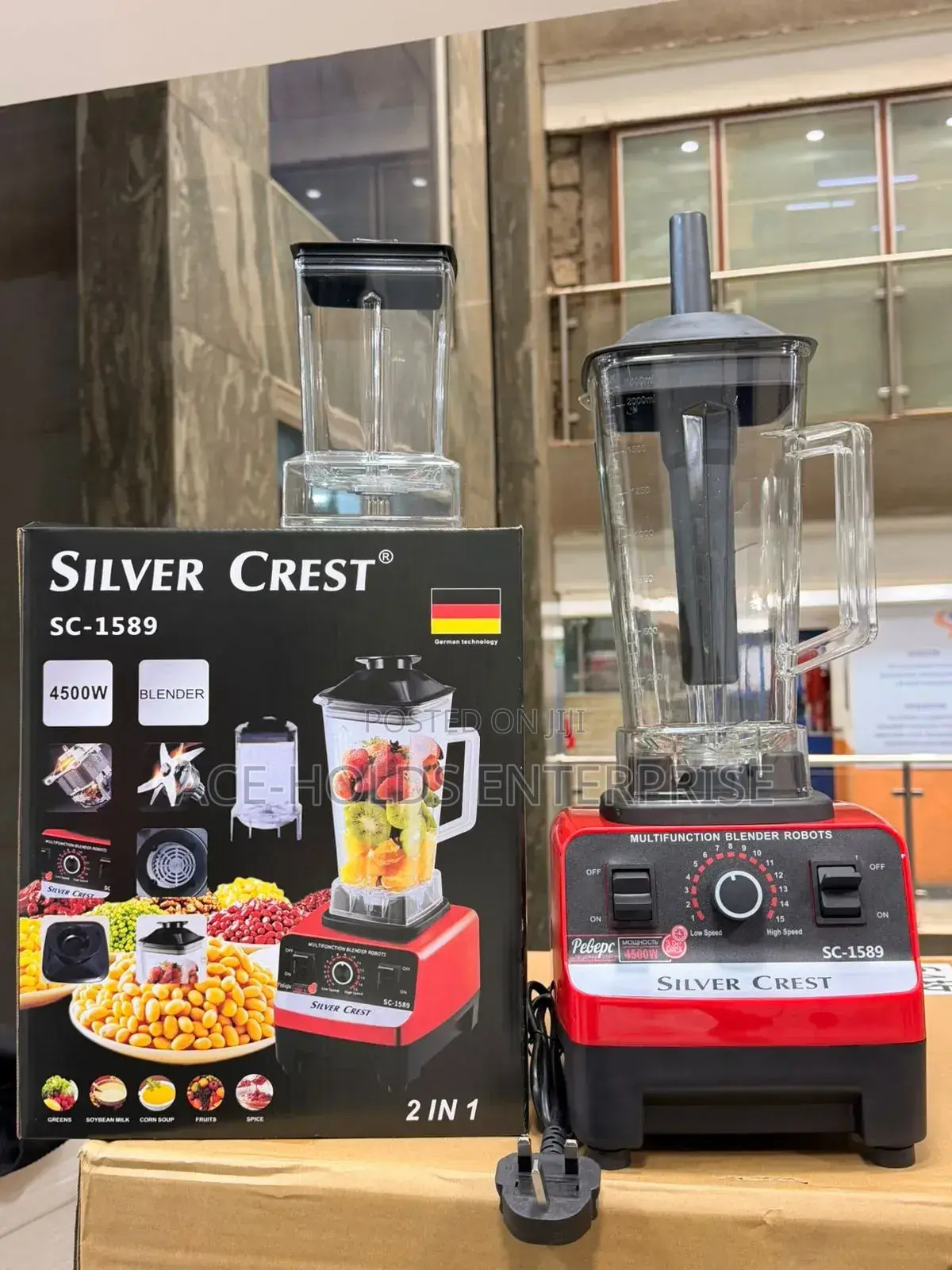 4500watts - Commercial Blender, 2 -in-1 Silvercrest (Sc1589)